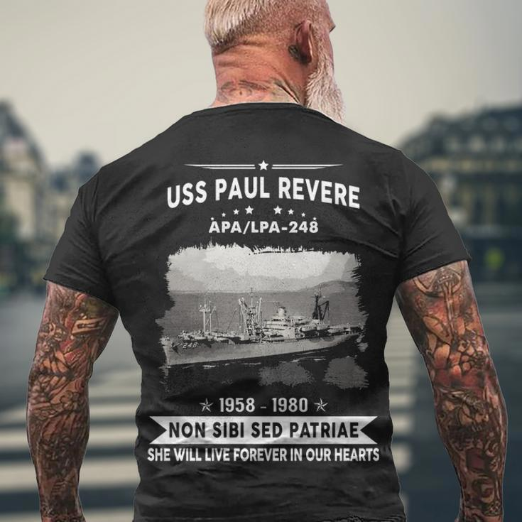 Uss Paul Revere Apa 248 Lpa Men's Crewneck Short Sleeve Back Print T-shirt Gifts for Old Men