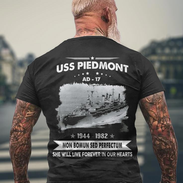 Uss Piedmont Ad Men's Crewneck Short Sleeve Back Print T-shirt Gifts for Old Men
