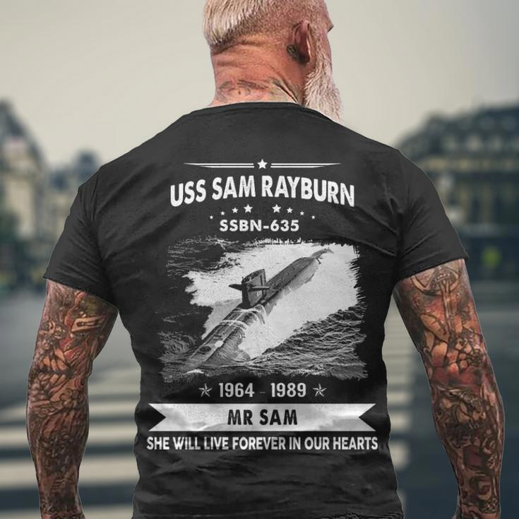 Uss Sam Rayburn Ssbn V2 Men's Crewneck Short Sleeve Back Print T-shirt Gifts for Old Men