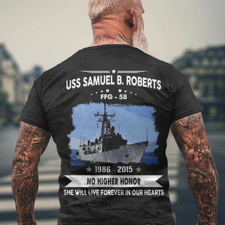 Uss Samuel B Roberts Ffg V3 Men's Crewneck Short Sleeve Back Print T-shirt Gifts for Old Men