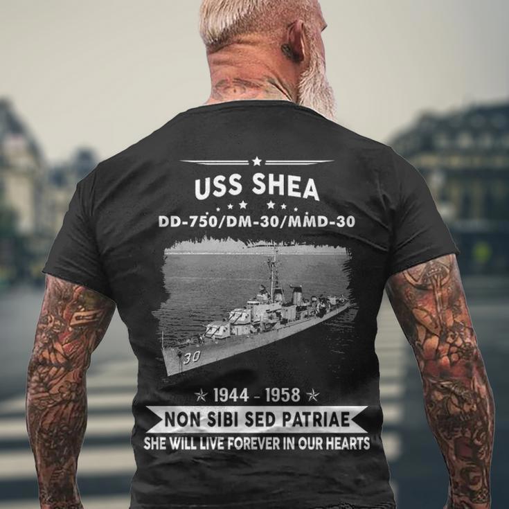 Uss Shea Dm 30 Dd Men's Crewneck Short Sleeve Back Print T-shirt Gifts for Old Men