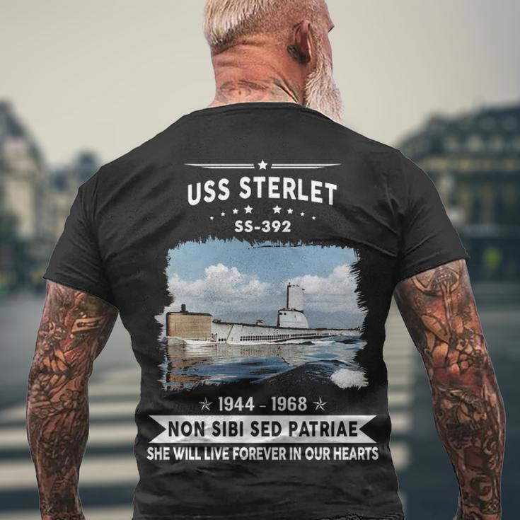 Uss Sterlet Ss Men's Crewneck Short Sleeve Back Print T-shirt Gifts for Old Men