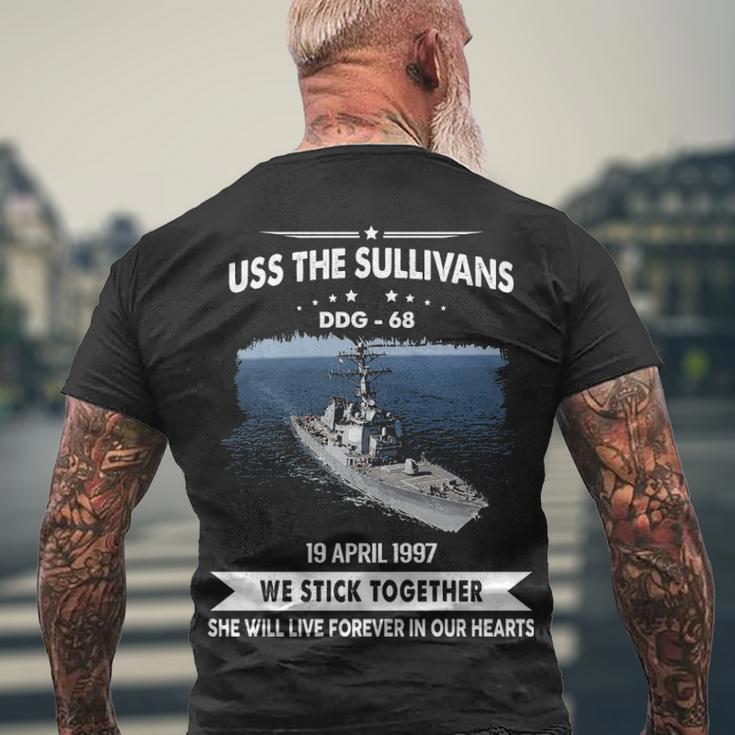 Uss The Sullivans Ddg Men's Crewneck Short Sleeve Back Print T-shirt Gifts for Old Men