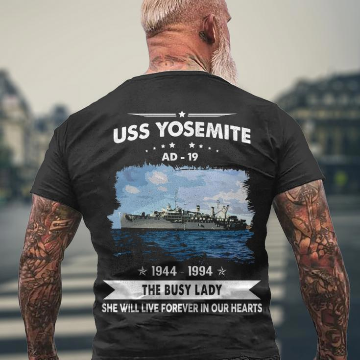 Uss Yosemite Ad Men's Crewneck Short Sleeve Back Print T-shirt Gifts for Old Men