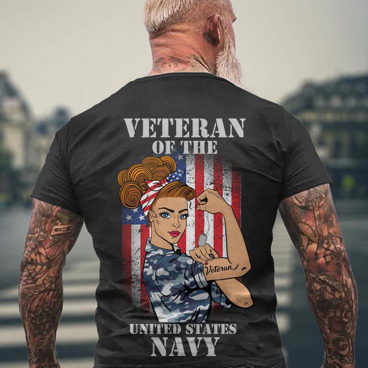 Veteran Of The United States Navy Women Tshirt Men's Crewneck Short Sleeve Back Print T-shirt Gifts for Old Men