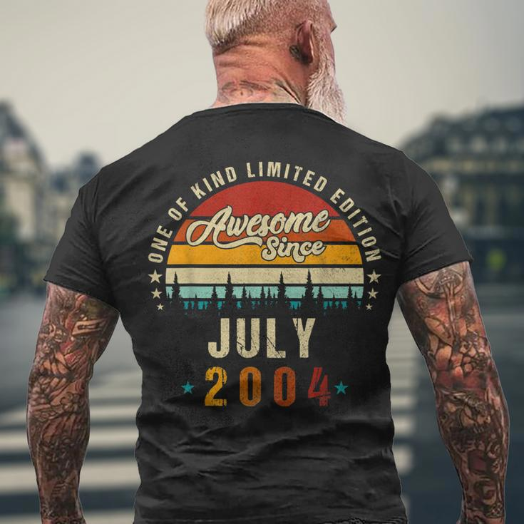 Vintage 18Th Birthday Awesome Since July 2004 Epic Legend V2 Men's T-shirt Back Print Gifts for Old Men