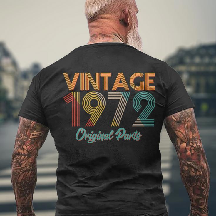 Vintage 1972 Original Parts 50Th Birthday Tshirt V2 Men's Crewneck Short Sleeve Back Print T-shirt Gifts for Old Men