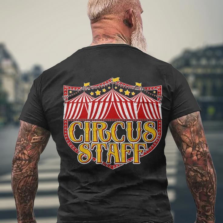 Vintage Circus Staff Carnival Tshirt Men's Crewneck Short Sleeve Back Print T-shirt Gifts for Old Men