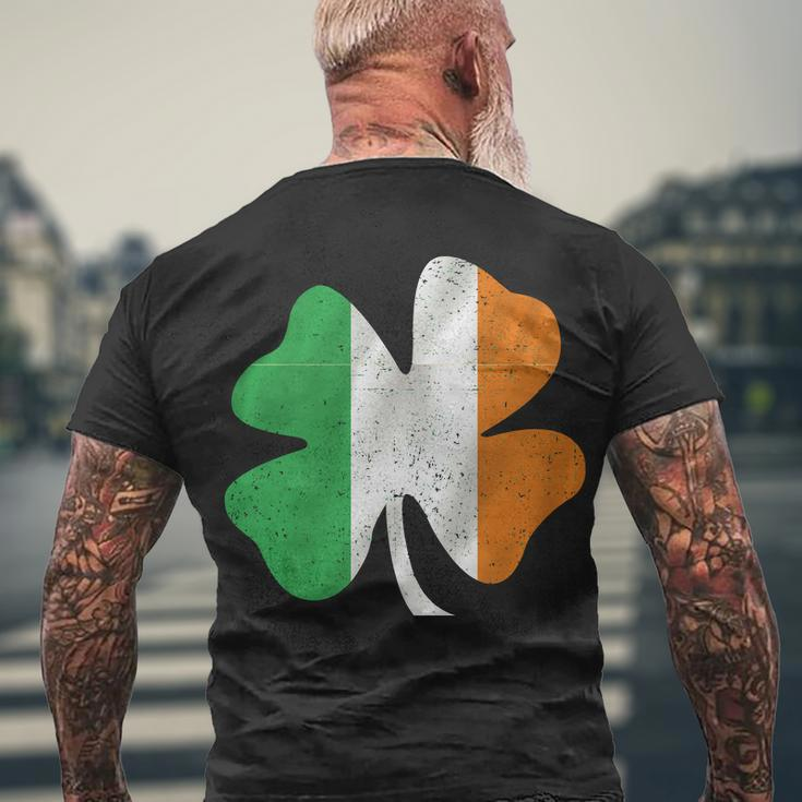 Vintage Irish Cover Ireland Flag Tshirt Men's Crewneck Short Sleeve Back Print T-shirt Gifts for Old Men