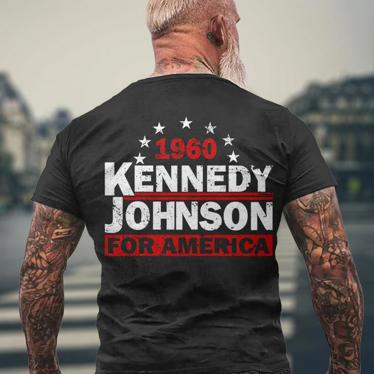 Vintage Kennedy Johnson 1960 For America Men's Crewneck Short Sleeve Back Print T-shirt Gifts for Old Men