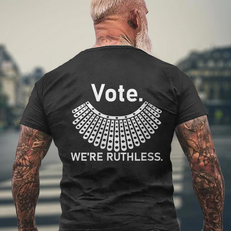 Vote Were Ruthless Feminist Men's Crewneck Short Sleeve Back Print T-shirt Gifts for Old Men