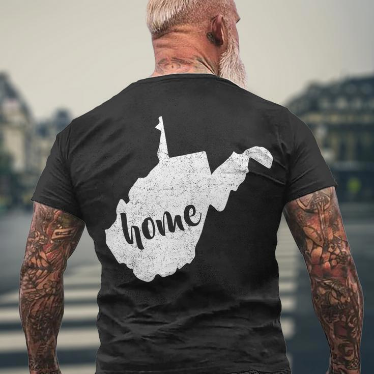 West Virginia Home State Men's Crewneck Short Sleeve Back Print T-shirt Gifts for Old Men