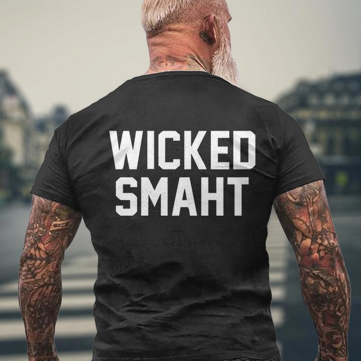 Wicked Smaht Funny Men's Crewneck Short Sleeve Back Print T-shirt Gifts for Old Men