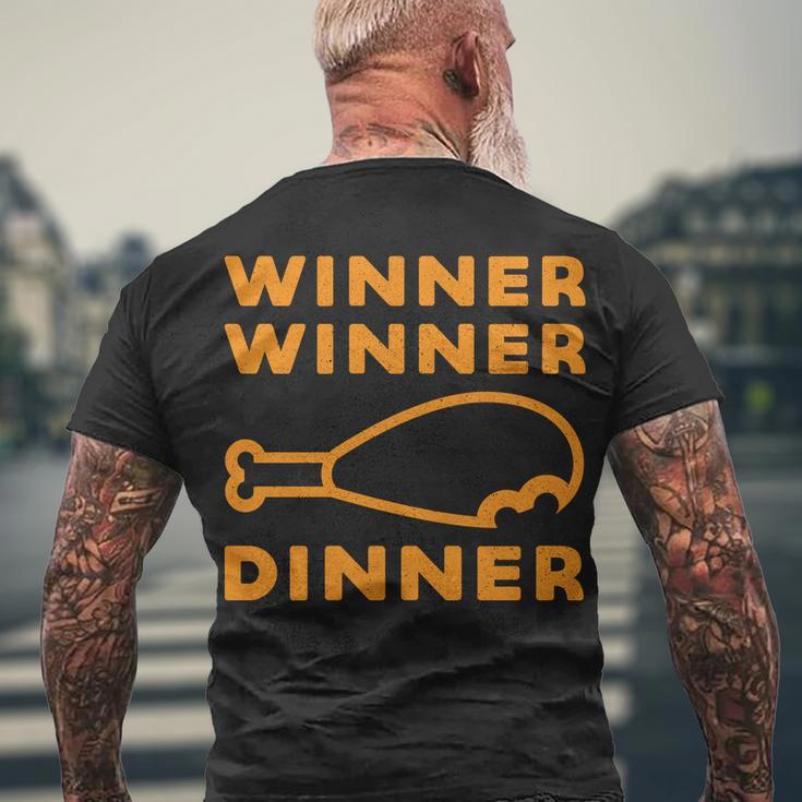 Winner Winner Chicken Dinner Funny Gaming Men's Crewneck Short Sleeve Back Print T-shirt Gifts for Old Men