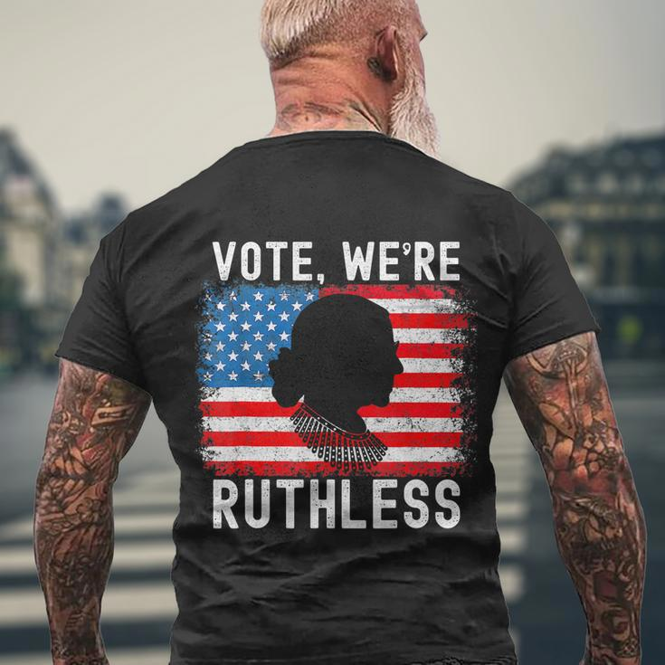Womenn Vote Were Ruthless Womenn Feminist Men's Crewneck Short Sleeve Back Print T-shirt Gifts for Old Men