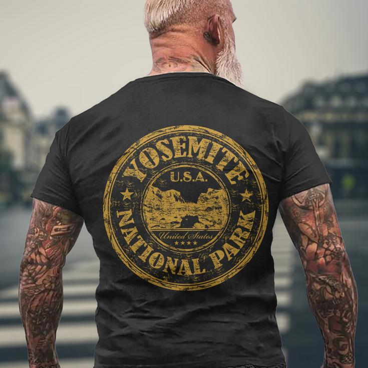 Yosemite National Park Men's Crewneck Short Sleeve Back Print T-shirt Gifts for Old Men