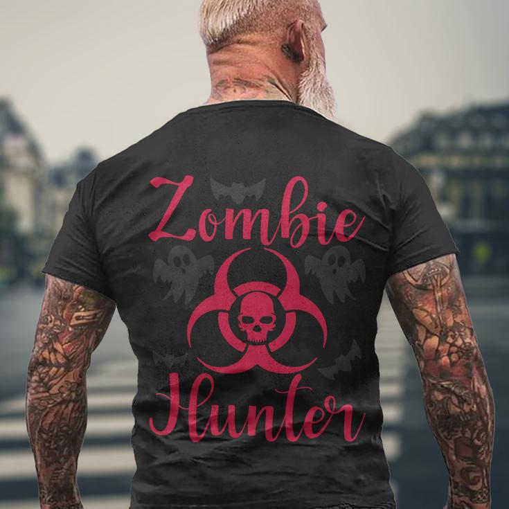 Zombie Hunter Halloween Quote Men's Crewneck Short Sleeve Back Print T-shirt Gifts for Old Men