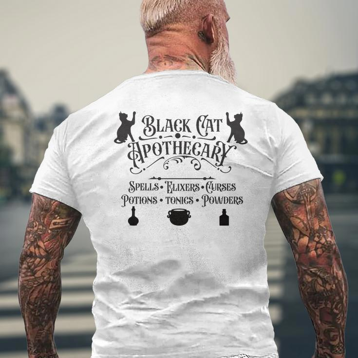 Black Cat Apothecary Halloween Cats Men's T-shirt Back Print Gifts for Old Men