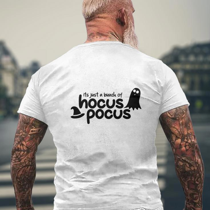 Black White Boo Its Just A Bunch Of Hocus Pocus Halloween Men's T-shirt Back Print Gifts for Old Men