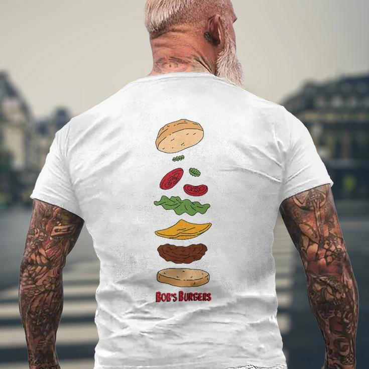 Bob&8217S Burgers Elements Of A Burger Men's Back Print T-shirt Gifts for Old Men