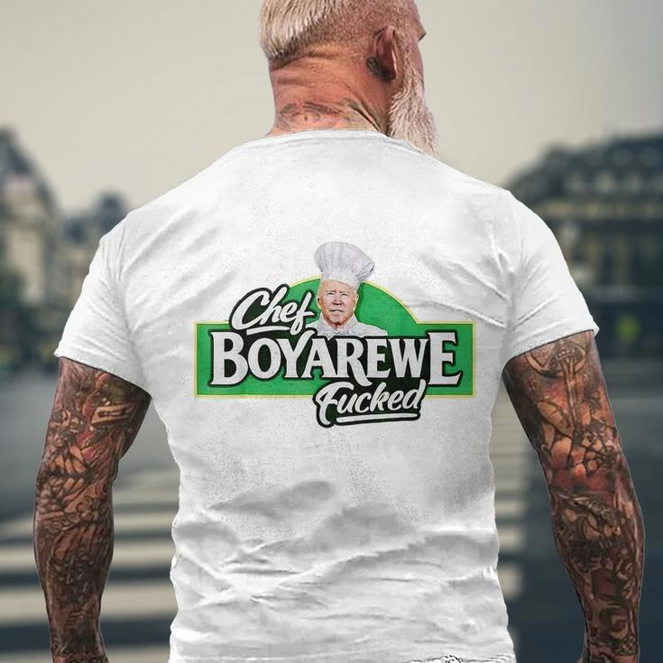 Chef Boyarewe Fucked Funny Anti Biden Pro Trump Men's Crewneck Short Sleeve Back Print T-shirt Gifts for Old Men
