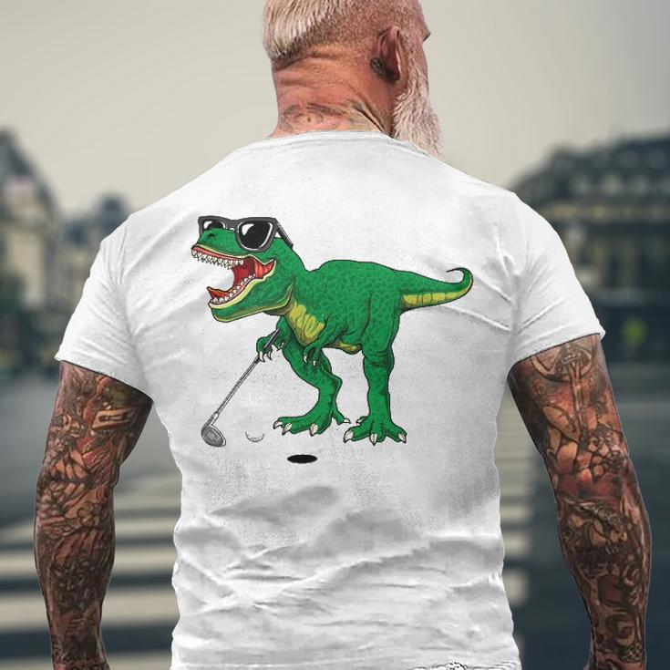 Cuterex Dinosaur Boys Golfing Lover Trex Dino Golf Men's Back Print T-shirt Gifts for Old Men