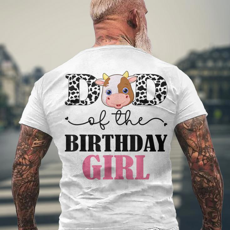 Dad Of The Birthday For Girl Cow Farm Birthday Cow Daddy 1St Men's T-shirt Back Print Gifts for Old Men
