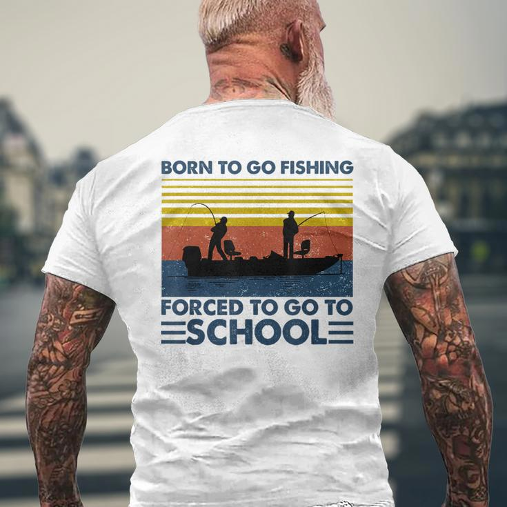 Fishing Bass Fish Fisherman Born To Go Fishing Men's T-shirt Back Print Gifts for Old Men