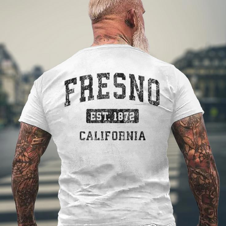 Fresno California Ca Vintage Sports Black Men's Back Print T-shirt Gifts for Old Men