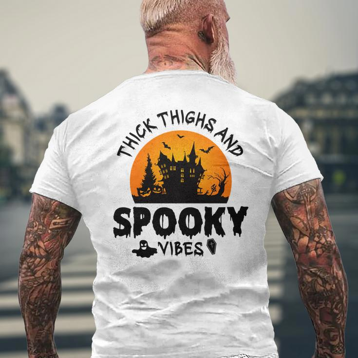 House Night Thick Thights And Spooky Vibes Halloween Men's T-shirt Back Print Gifts for Old Men