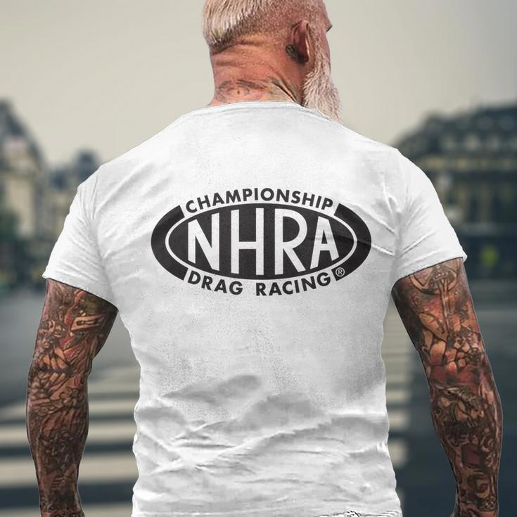 Nhra Championship Drag Racing Black Oval Logo Men's Crewneck Short Sleeve Back Print T-shirt Gifts for Old Men