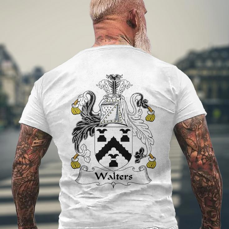 Walters Coat Of Arms &8211 Family Crest Men's Back Print T-shirt Gifts for Old Men