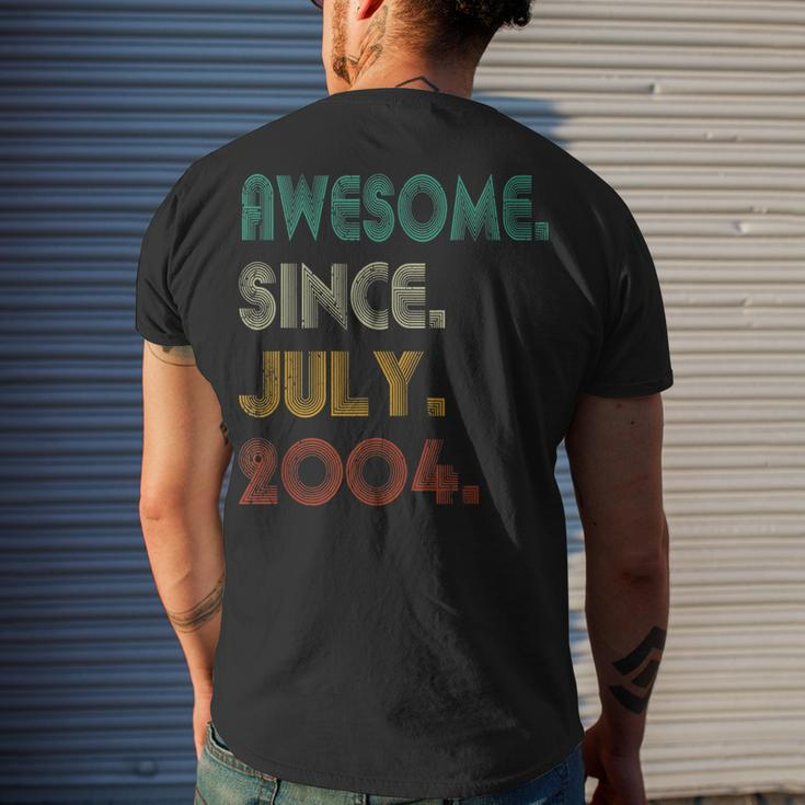 18Th Birthday 18 Years Old Awesome Since July 2004 Men's T-shirt Back Print Gifts for Him