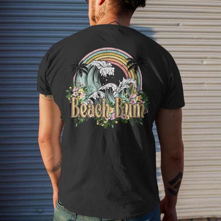 Vintage Retro Beach Bum Tropical Summer Vacation Gifts  Men's Crewneck Short Sleeve Back Print T-shirt