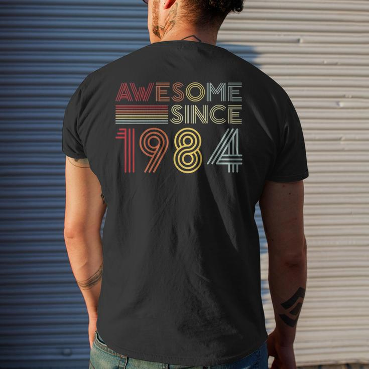 38Th Birthday 1984 Made In 1984 Awesome Since 1984 Birthday Men's Back Print T-shirt Gifts for Him