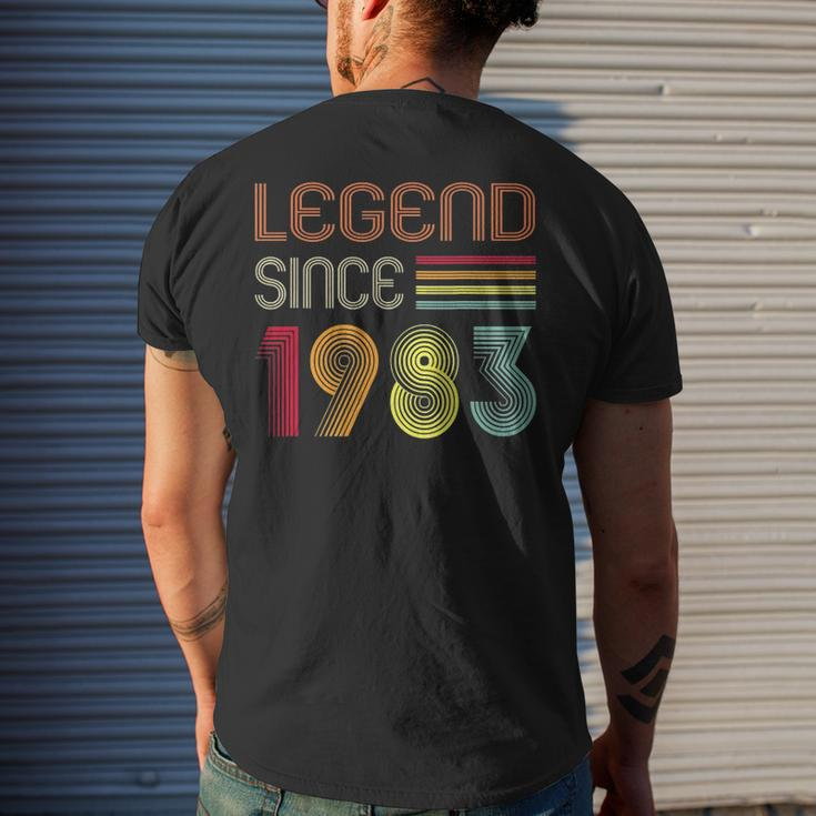 39 Year Old Legend Since 1983 39Th Birthday Retro Men's Back Print T-shirt Gifts for Him
