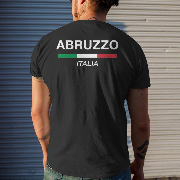 Abruzzo Italian Name Italy Flag Italia Family Surname Men's Back Print T-shirt Gifts for Him