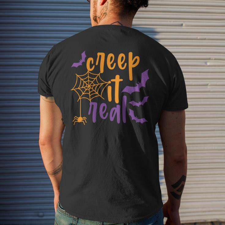 Bat Halloween Creep It Real Color Men's T-shirt Back Print Gifts for Him