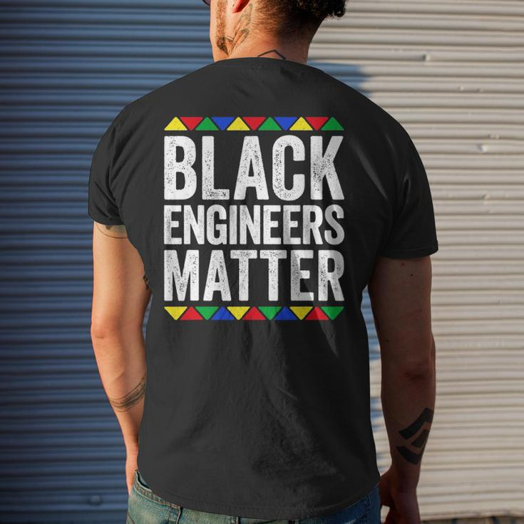 Black Engineers Matter Black Pride Men's Back Print T-shirt Gifts for Him