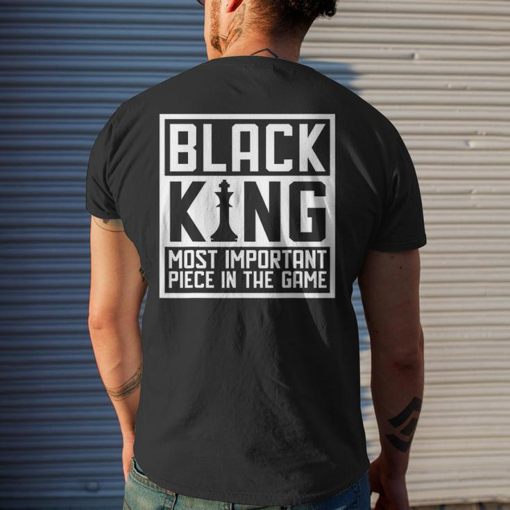 Black King The Most Important Piece In The Game African Men Men's Back Print T-shirt Gifts for Him