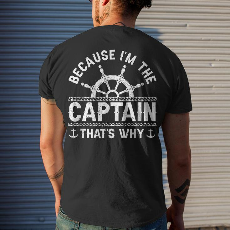 Im The Captain Boat Owner Boating Lover Boat Captain Men's T-shirt Back Print Gifts for Him