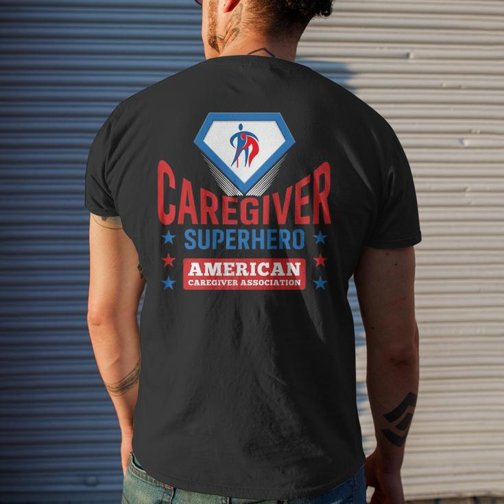 Caregiver Superhero Official Aca Apparel Men's Back Print T-shirt Gifts for Him