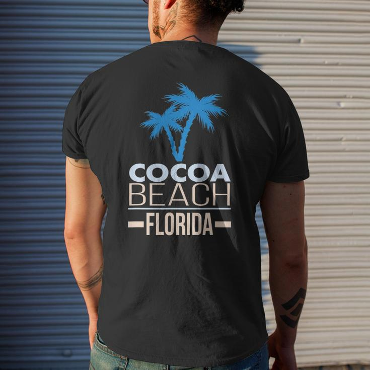 Cocoa Beach Florida Palm Tree Men's Back Print T-shirt Gifts for Him