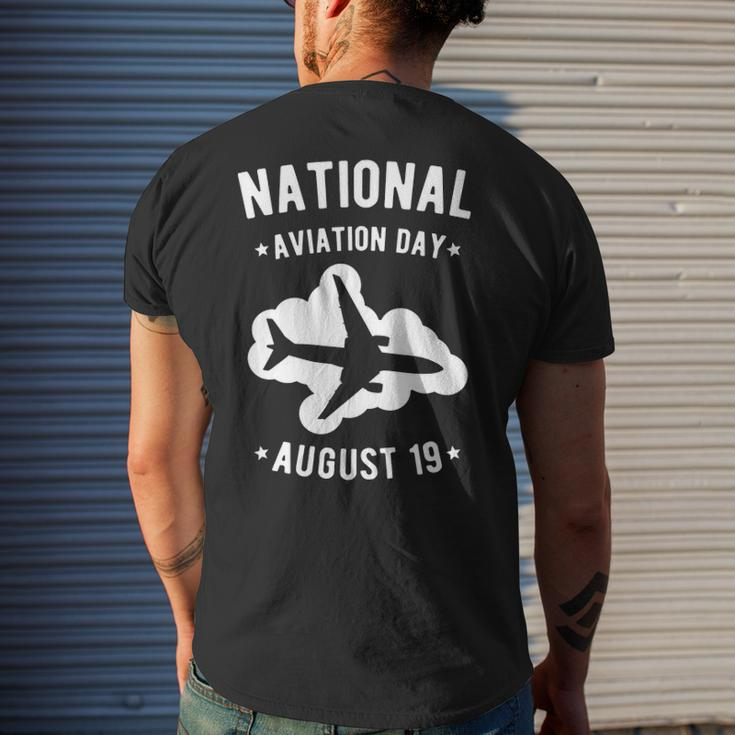 Cool Public Holidays Shirt - Flight Airplane Print Tee Men's Back Print T-shirt Gifts for Him