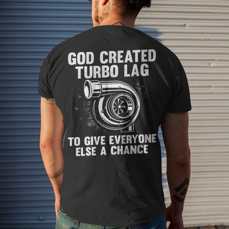Created Turbo Lag Men's Crewneck Short Sleeve Back Print T-shirt Gifts for Him