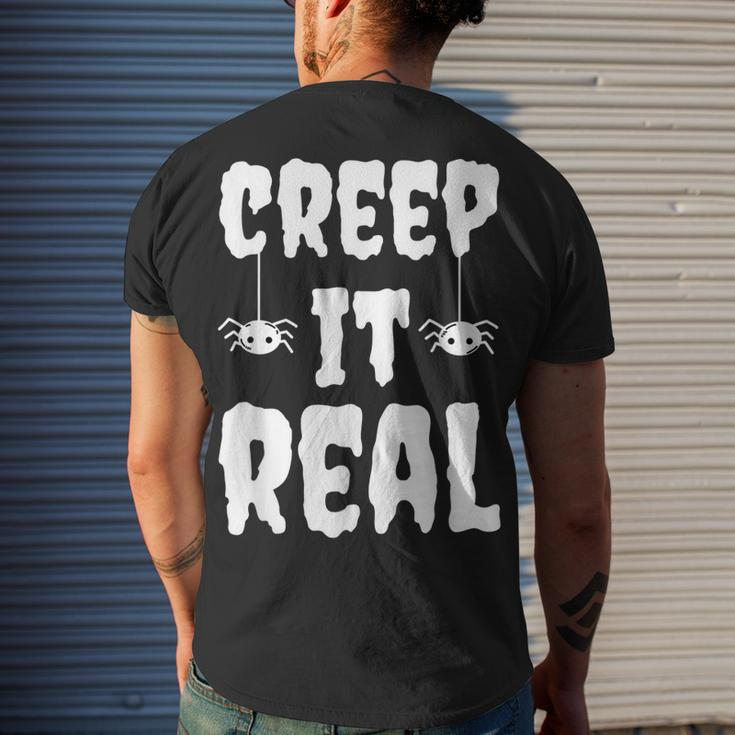 Creep It Real Halloween Spider Men's T-shirt Back Print Gifts for Him