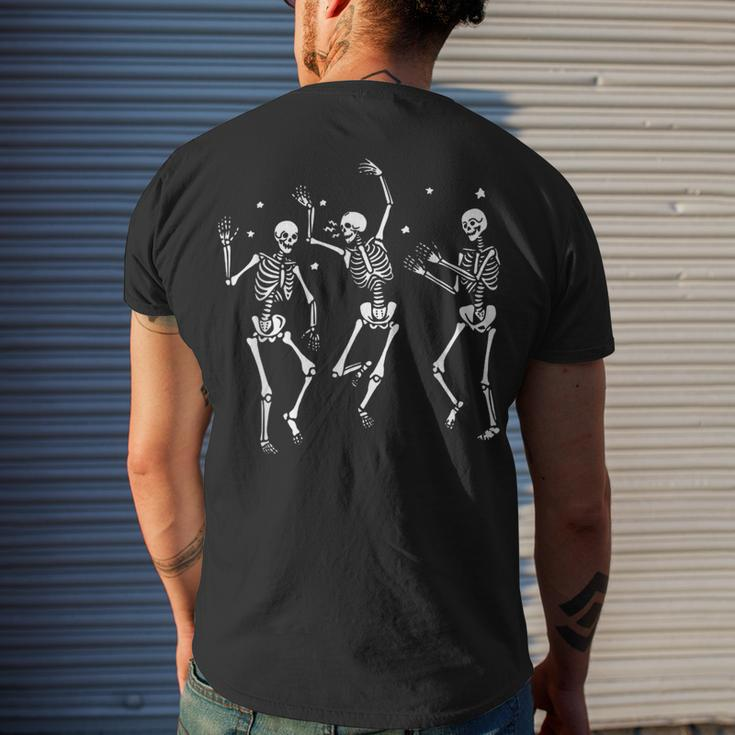 Dancing Skeleton Happy Halloween Ballet Skeleton Men's T-shirt Back Print Gifts for Him