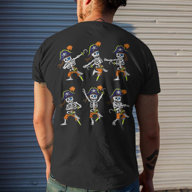 Dancing Skeleton Pirates Dance Challenge Halloween Boys Kids Men's T-shirt Back Print Gifts for Him