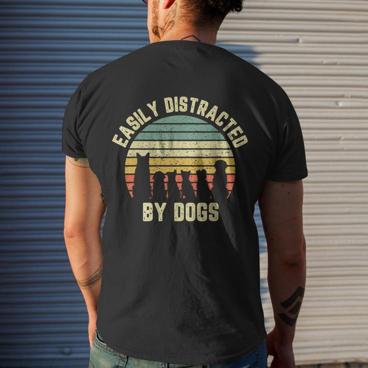 Easily Distracted By Dogs Shirt Dog Dog Lover Men's T-shirt Back Print Gifts for Him