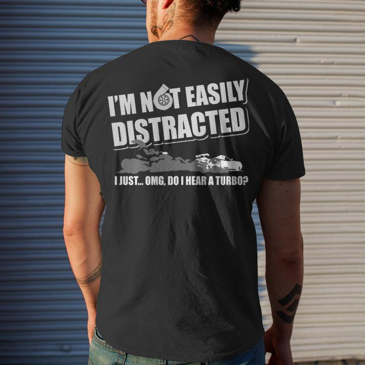 Easily Distracted - Turbo Men's Crewneck Short Sleeve Back Print T-shirt Gifts for Him